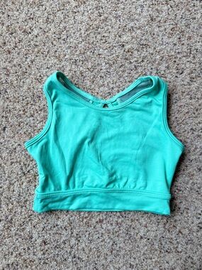 SO DANCA Girls' Mint Crop Tank Top - Soft Activewear